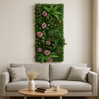 Mur Végétal Artificiel Rose- Déco Exotique