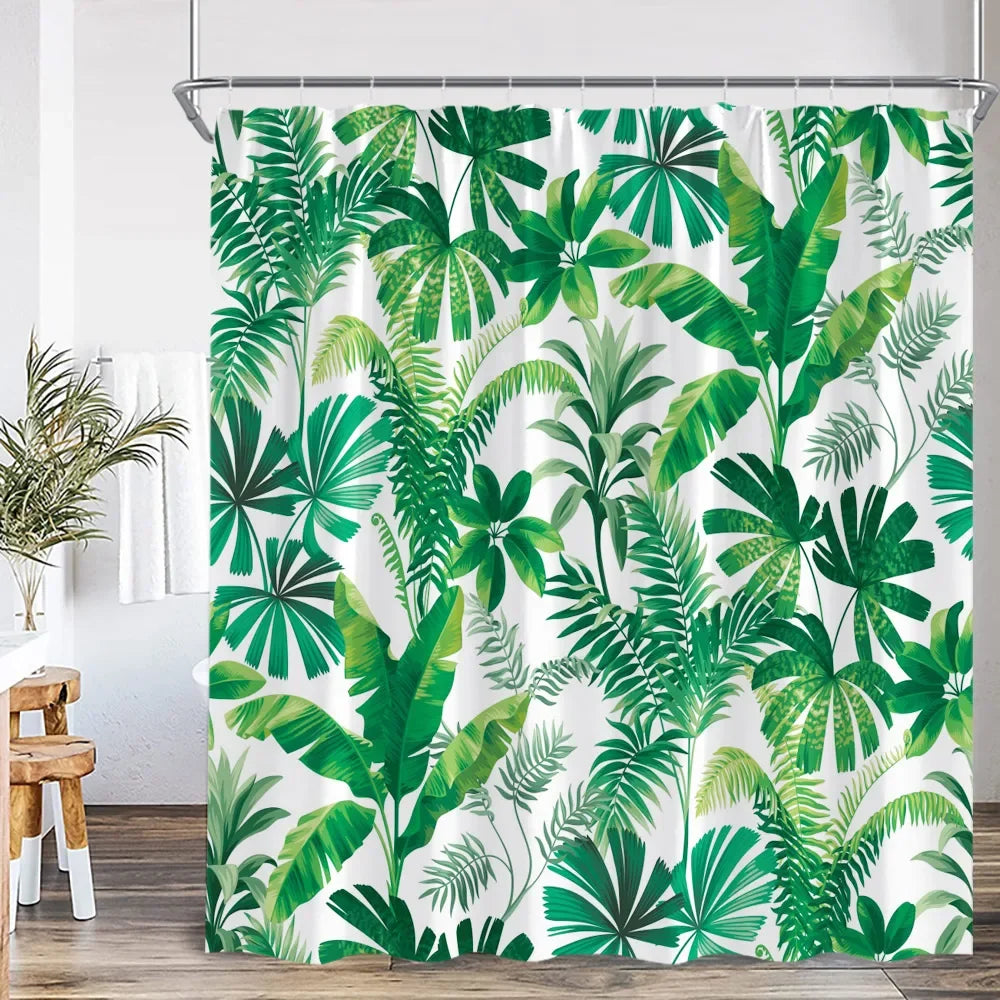 Rideau de douche Jungle 180x180-Déco Exotique