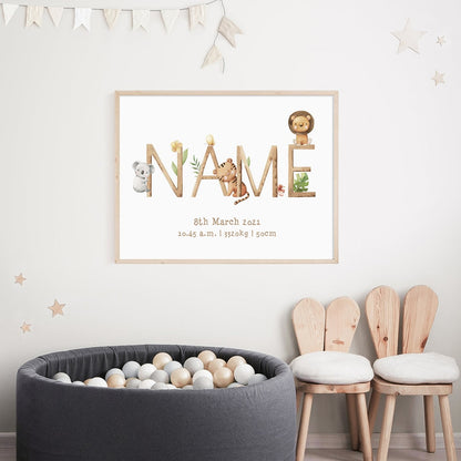 Affiche Naissance Jungle Déco-exotique.fr