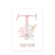 Poster Safari Bébé Rose Personnalisable Déco-exotique.fr