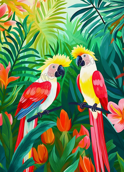 Poster Jungle Flashy-Déco Exotique