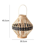 Lampe Bambou Noir Déco-exotique.fr