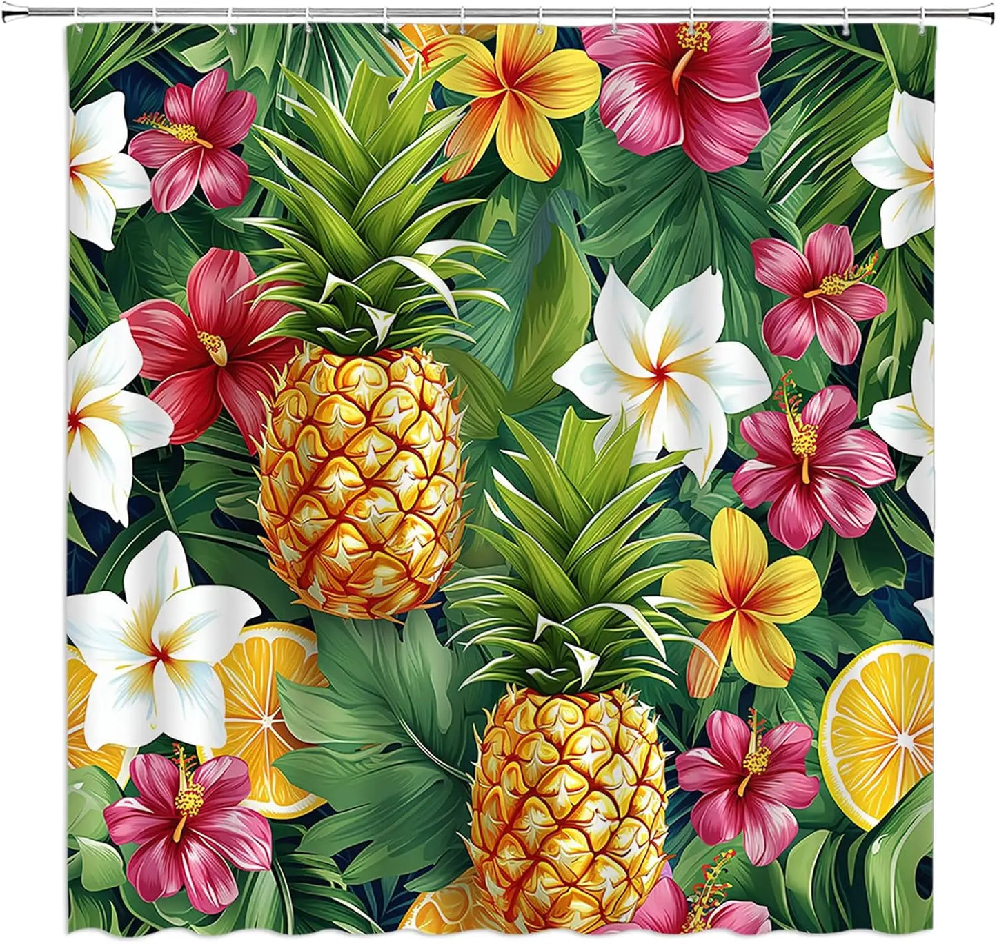Rideau de Douche Ananas Tropicaux-Déco Exotique