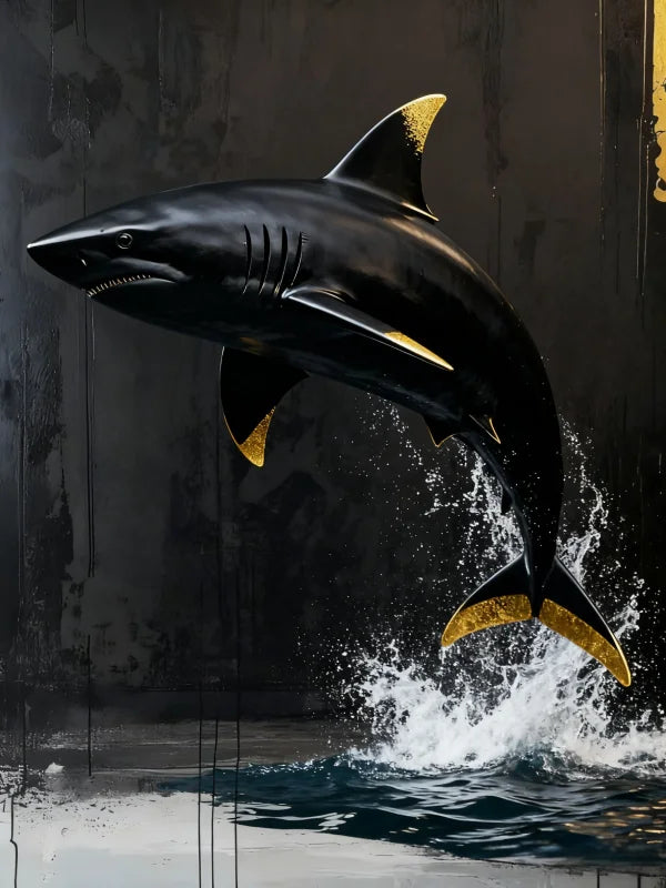 Poster Animaux Noir et Or-Déco Exotique