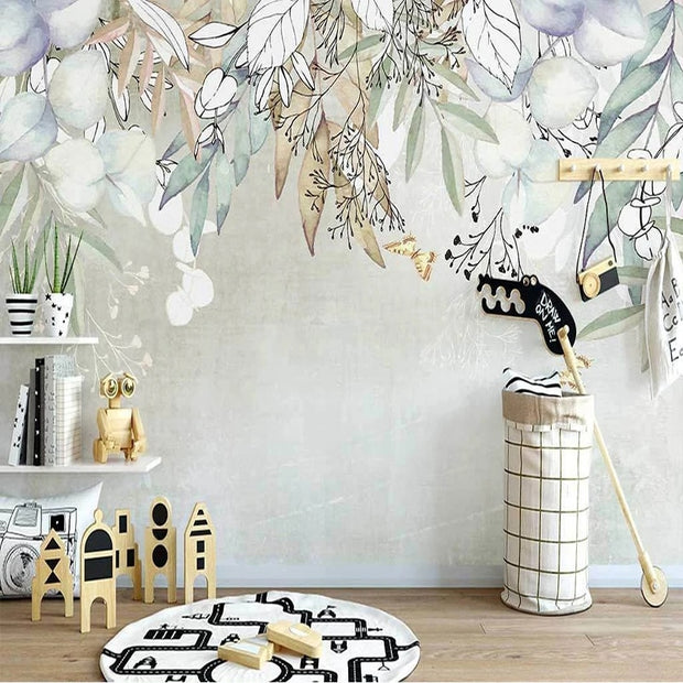 Papier peint Tropical Feuillage Aquarelle Déco-exotique.fr