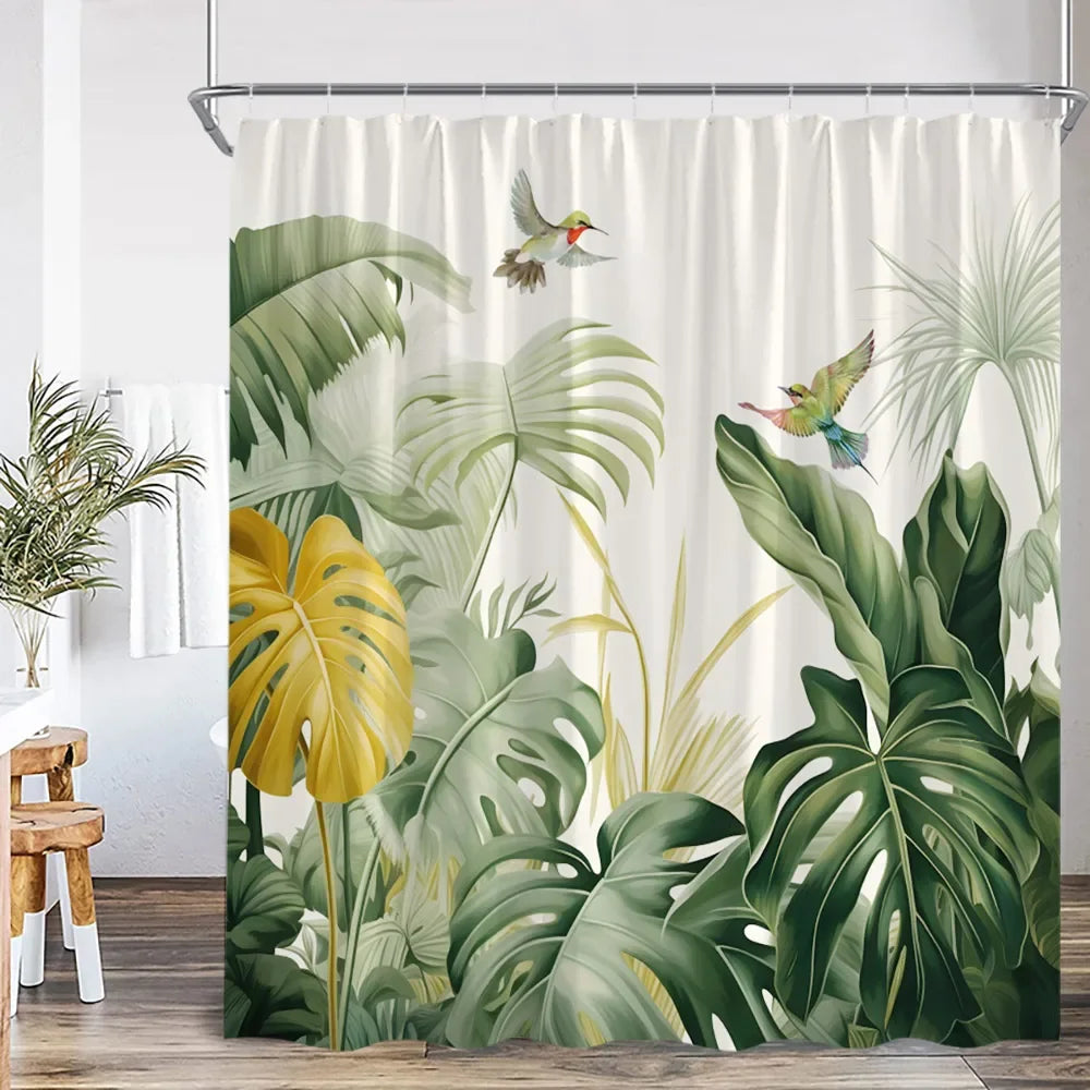 Rideau de douche Jungle Chaleureuse-Déco Exotique