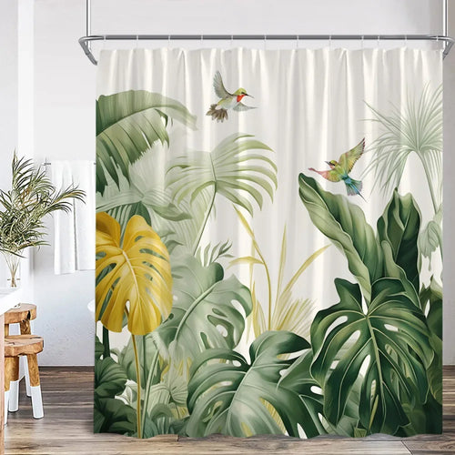 Rideau de douche Jungle Chaleureuse-Déco Exotique