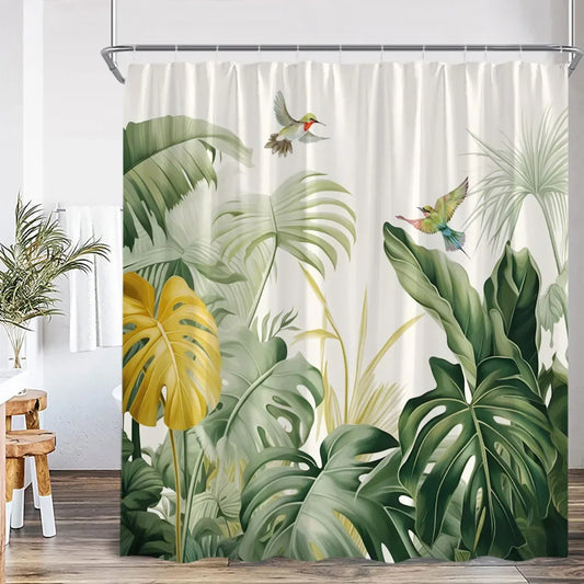 Rideau de douche Jungle Chaleureuse-Déco Exotique