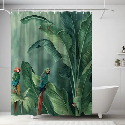 Rideau de douche Jungle Imperméable-Déco Exotique
