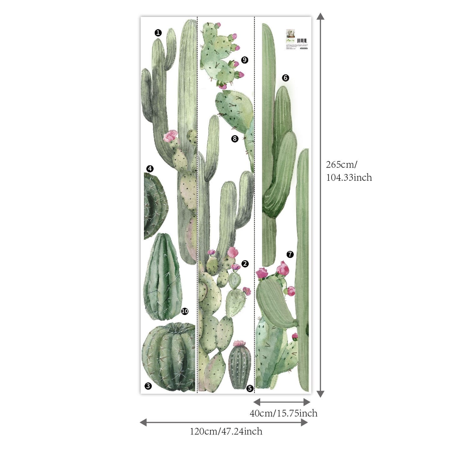 Stickers Cactus Géant Déco-exotique.fr