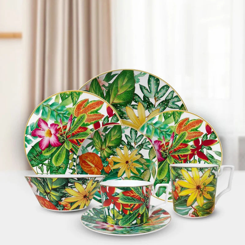 Vaisselle Tropicale Chic-Déco Exotique
