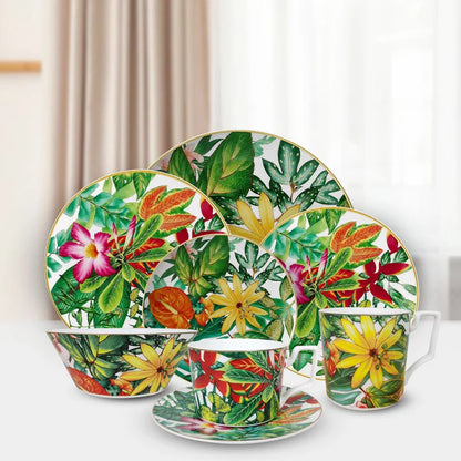 Vaisselle Tropicale Chic-Déco Exotique