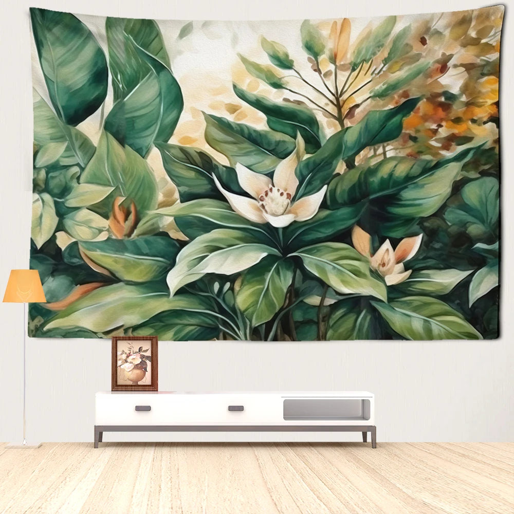 Tenture Vintage Feuillage- Déco Exotique