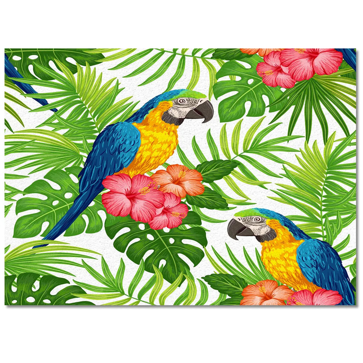 Tapis Jungle Tropicale Perroquet Déco-exotique.fr