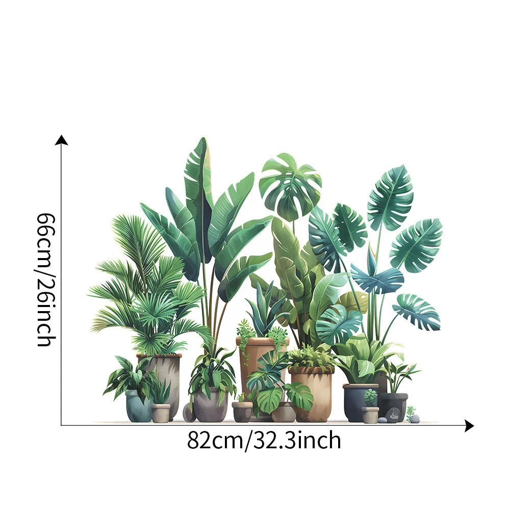 Stickers Plantes Tropicales en Pot Déco-exotique.fr
