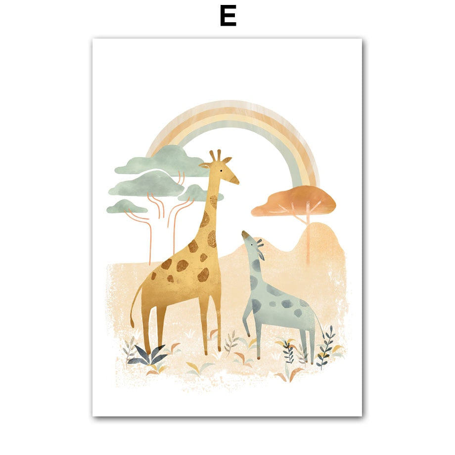 Affiche Safari Bébé Déco-exotique.fr