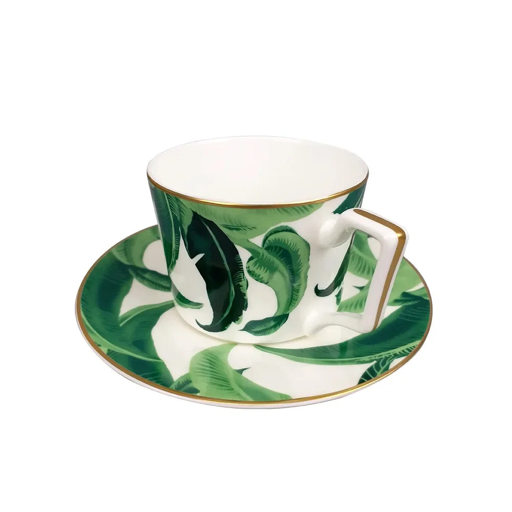 Vaisselle motif Feuille Bananier-Déco Exotique