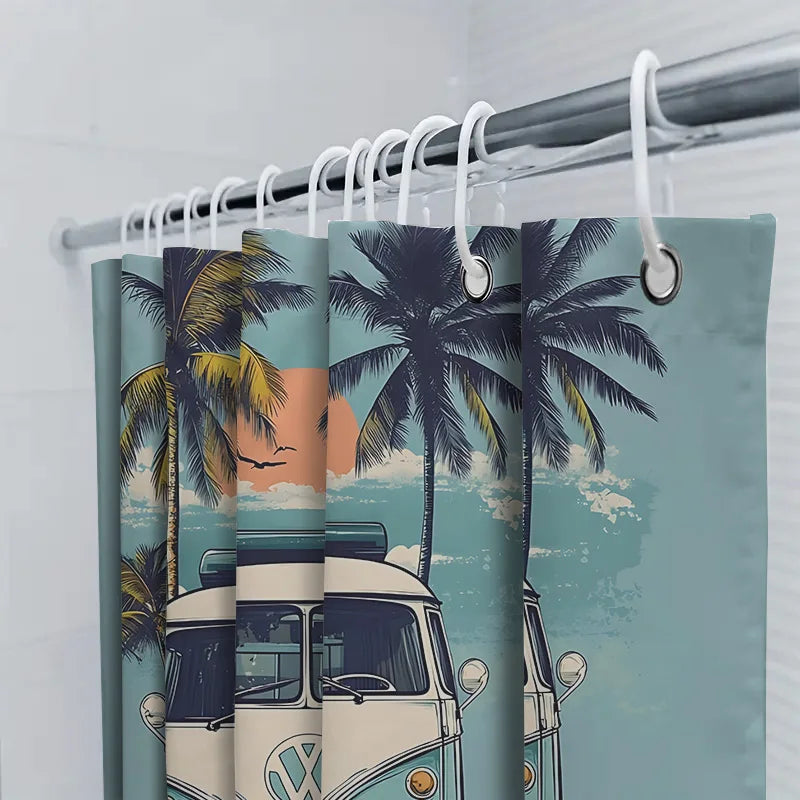 Rideau de douche Tropical Sunset Van