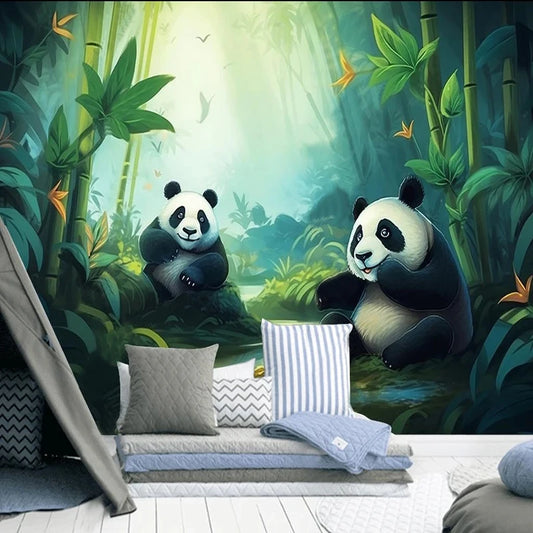 Papier Peint Tropical Panda Déco-exotique.fr
