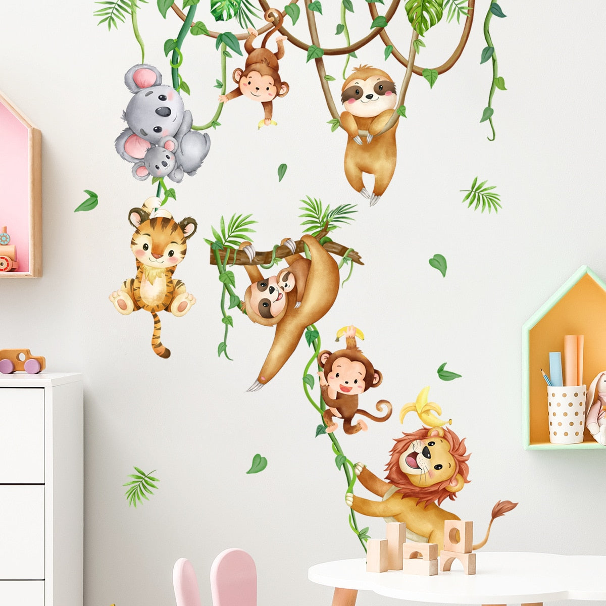 Stickers Animaux de la Jungle pour Bébé Déco-exotique.fr