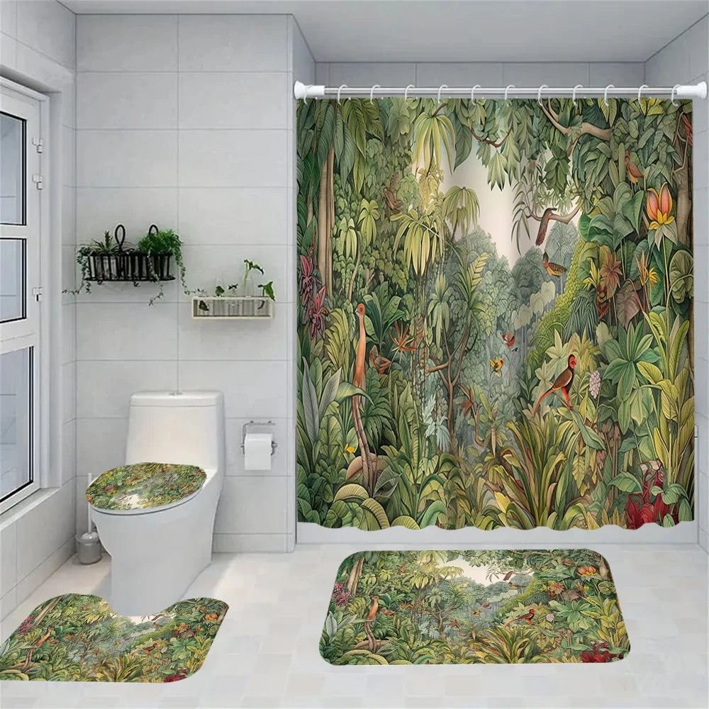 Rideau de douche Jungle Exotique-Déco Exotique