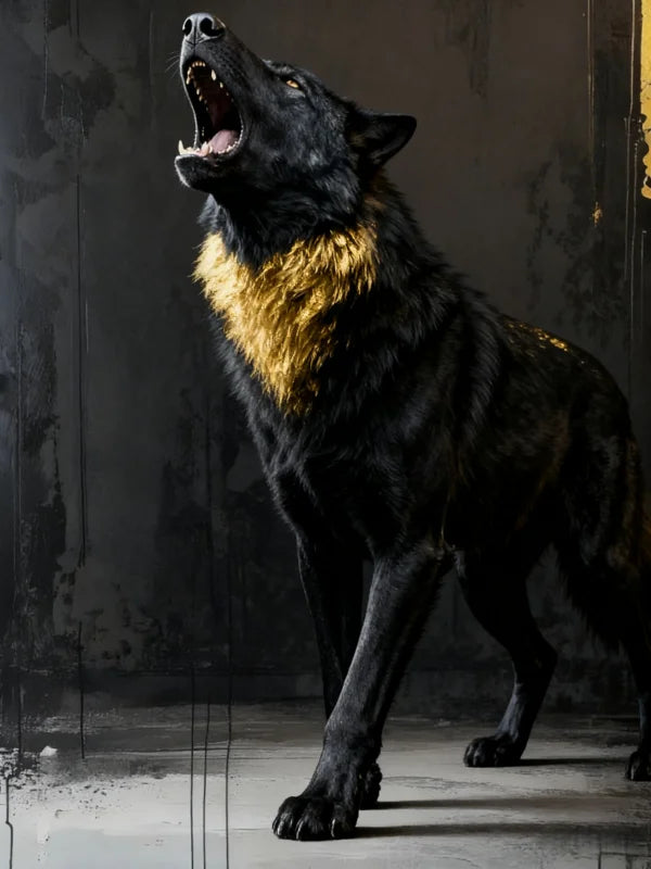 Poster Animaux Noir et Or-Déco Exotique