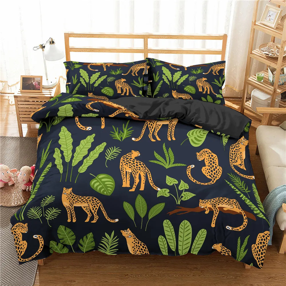 Housse de couette Jungle Zippée Déco-exotique.fr