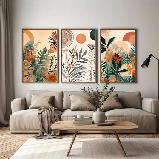 Poster Feuillage Jungle - Lot de 3- Déco Exotique