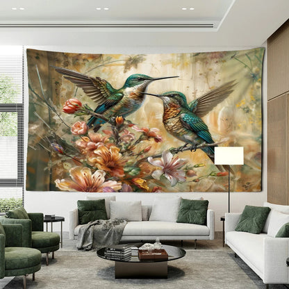 Tenture Vintage Colibri- Déco Exotique