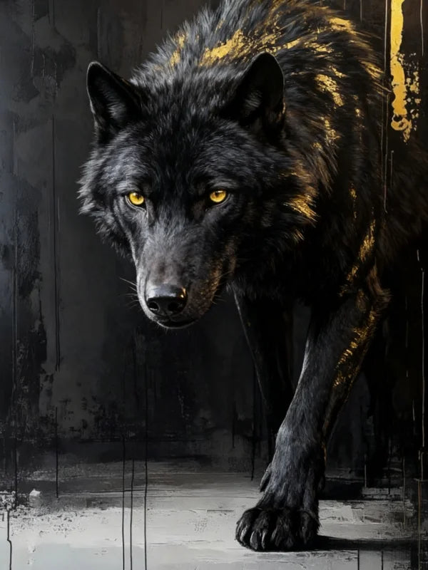 Poster Animaux Noir et Or-Déco Exotique