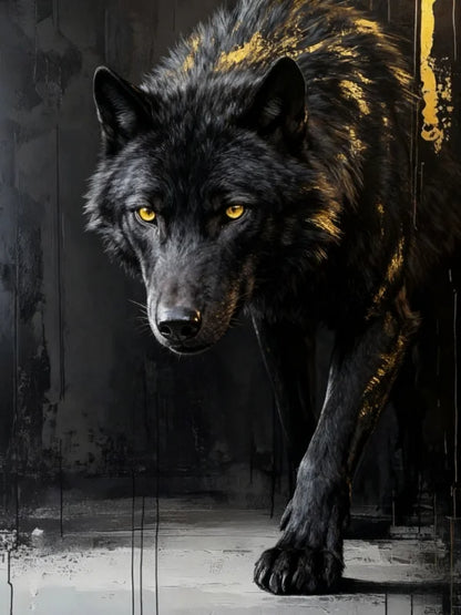 Poster Animaux Noir et Or-Déco Exotique
