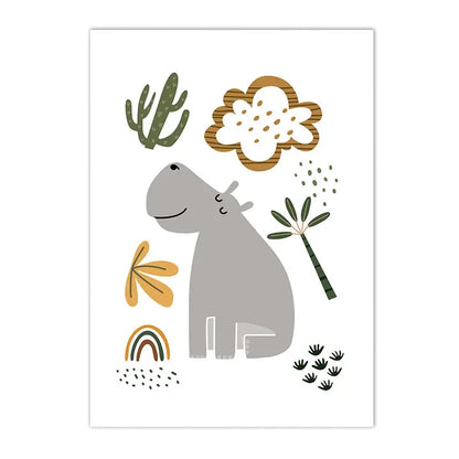 Poster Jungle Safari Bébé Déco-exotique.fr