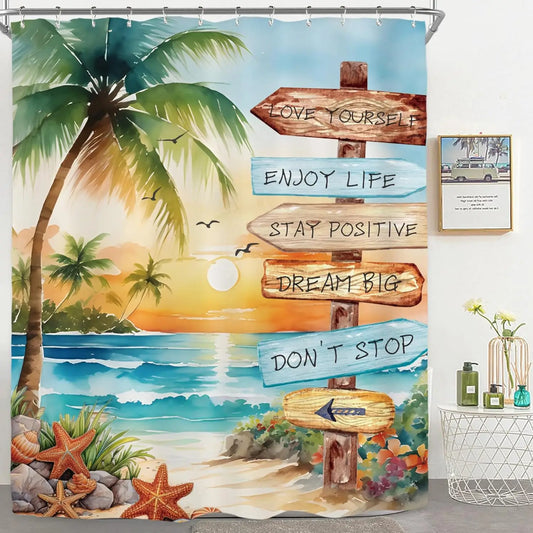 Rideau de douche Tropical Sunset