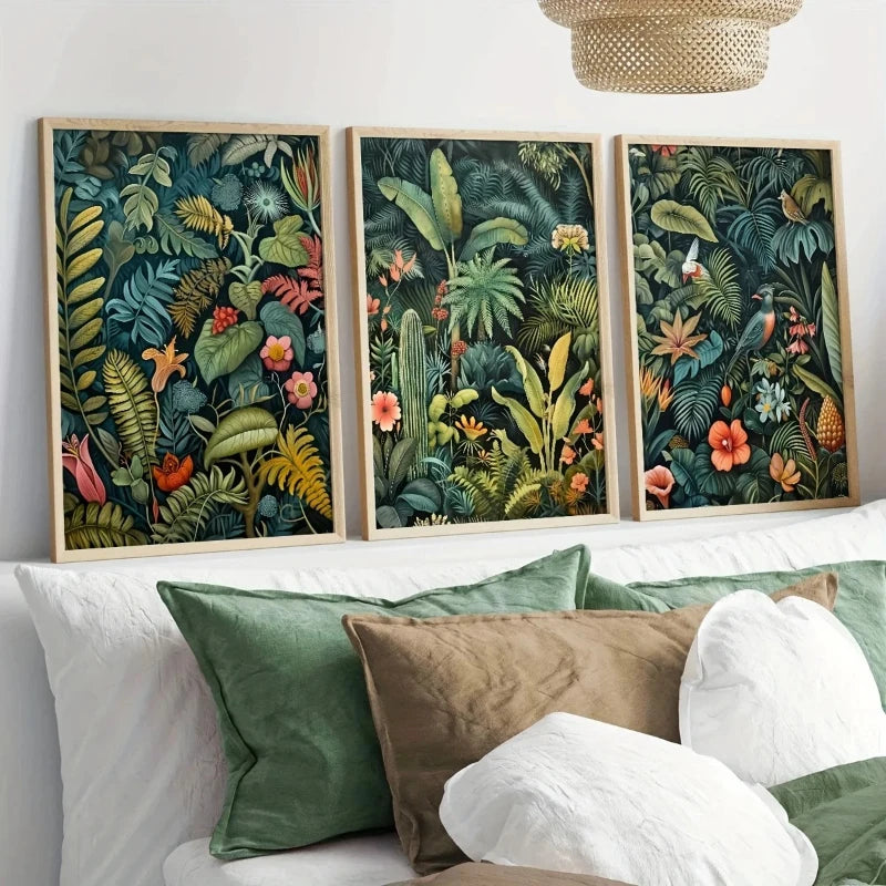 Affiche Fleurs Vintage-Déco Exotique