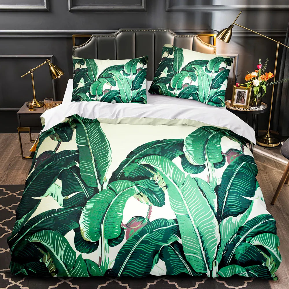 Housse de couette Jungle Bananier Déco-exotique.fr