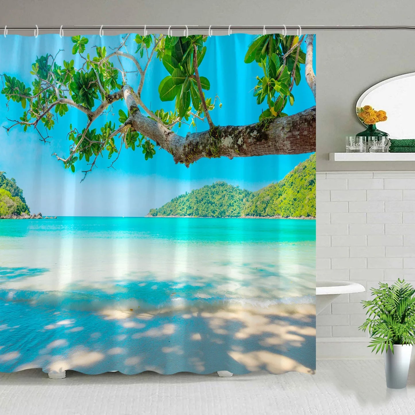 Rideau de douche Tropical Hawaii