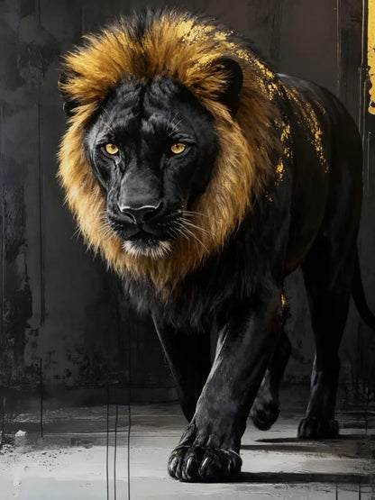 Poster Animaux Noir et Or-Déco Exotique