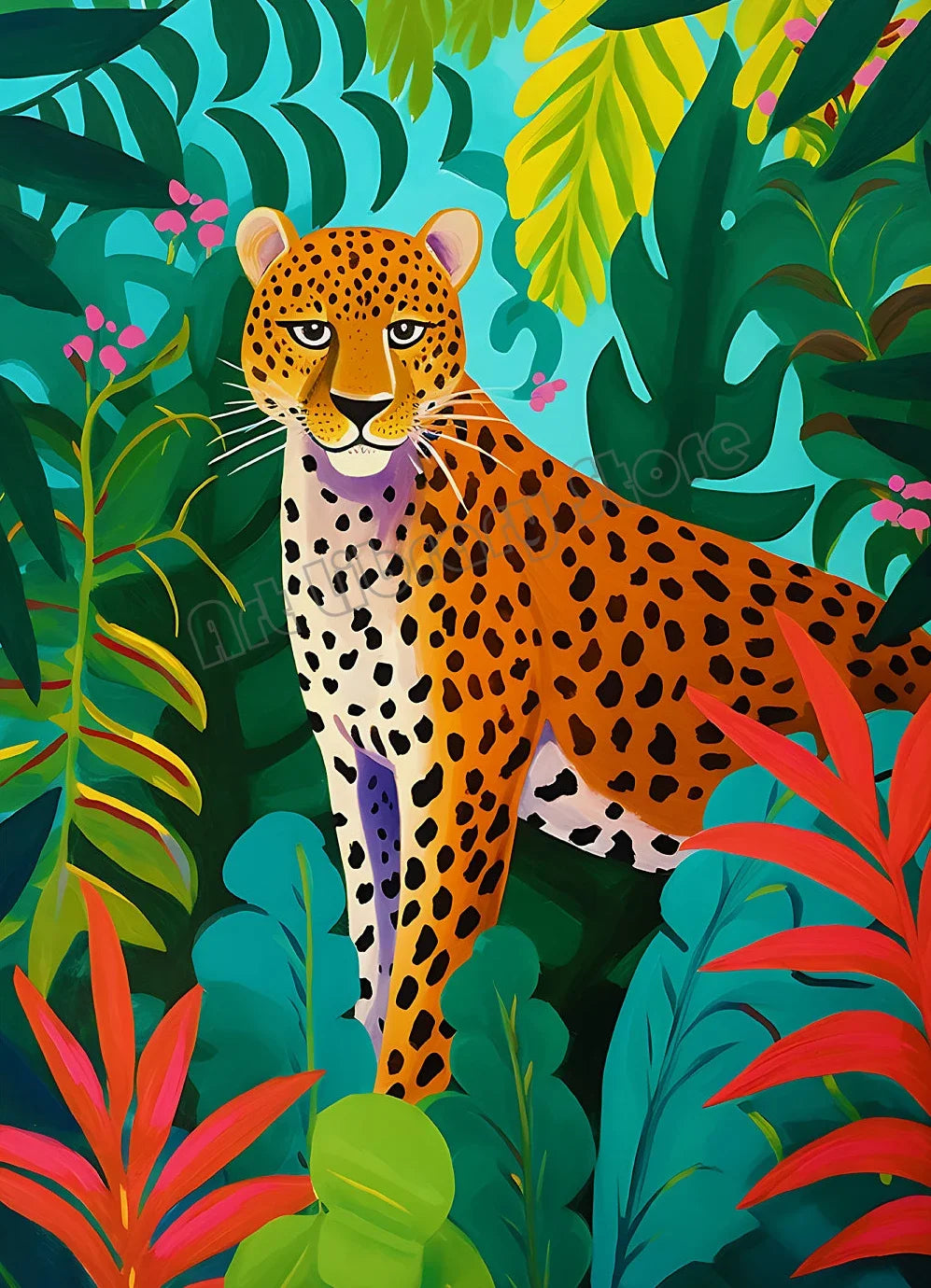 Poster Jungle Flashy-Déco Exotique