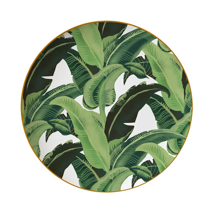 Vaisselle motif Feuille Bananier-Déco Exotique