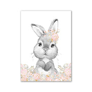 Poster Safari Bébé Rose Personnalisable Déco-exotique.fr