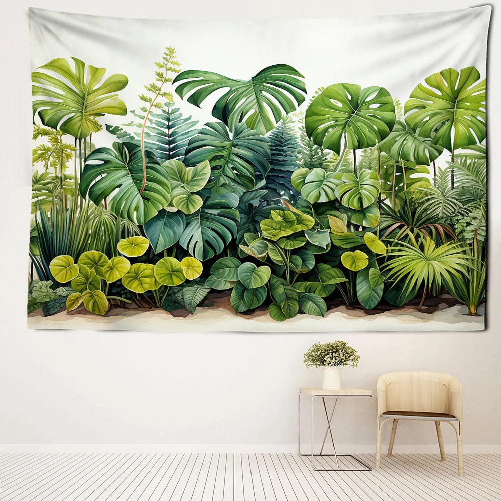 Tenture Feuillage Tropical- Déco Exotique