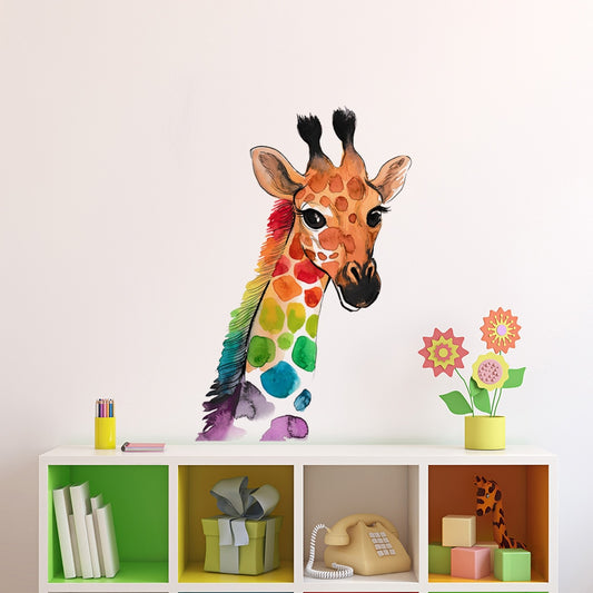 Stickers Girafe Multicolore Déco-exotique.fr