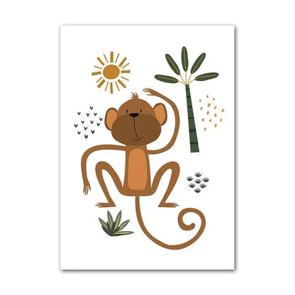 Poster Jungle Safari Bébé Déco-exotique.fr