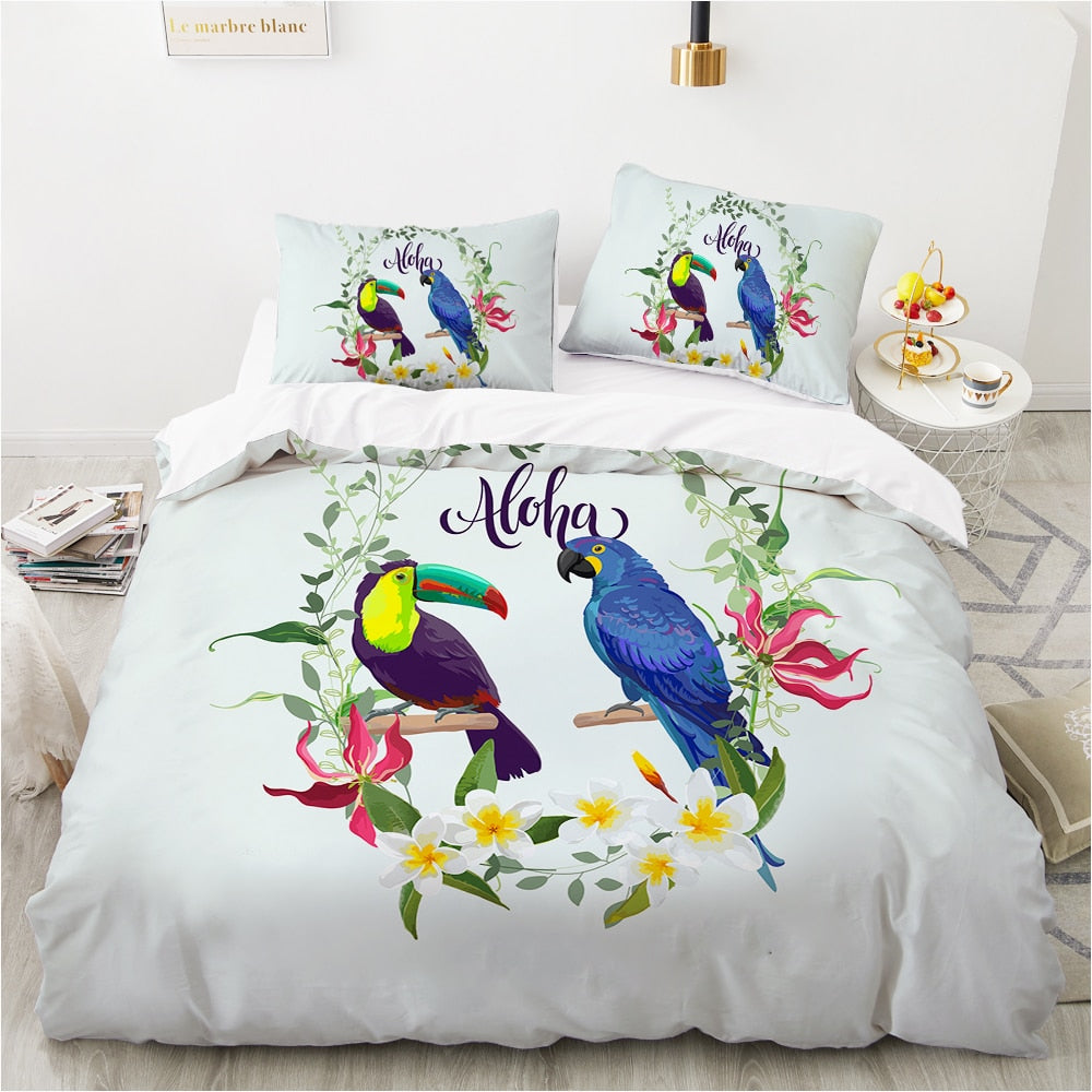 Housse de couette Tropical Aloha Déco-exotique.fr