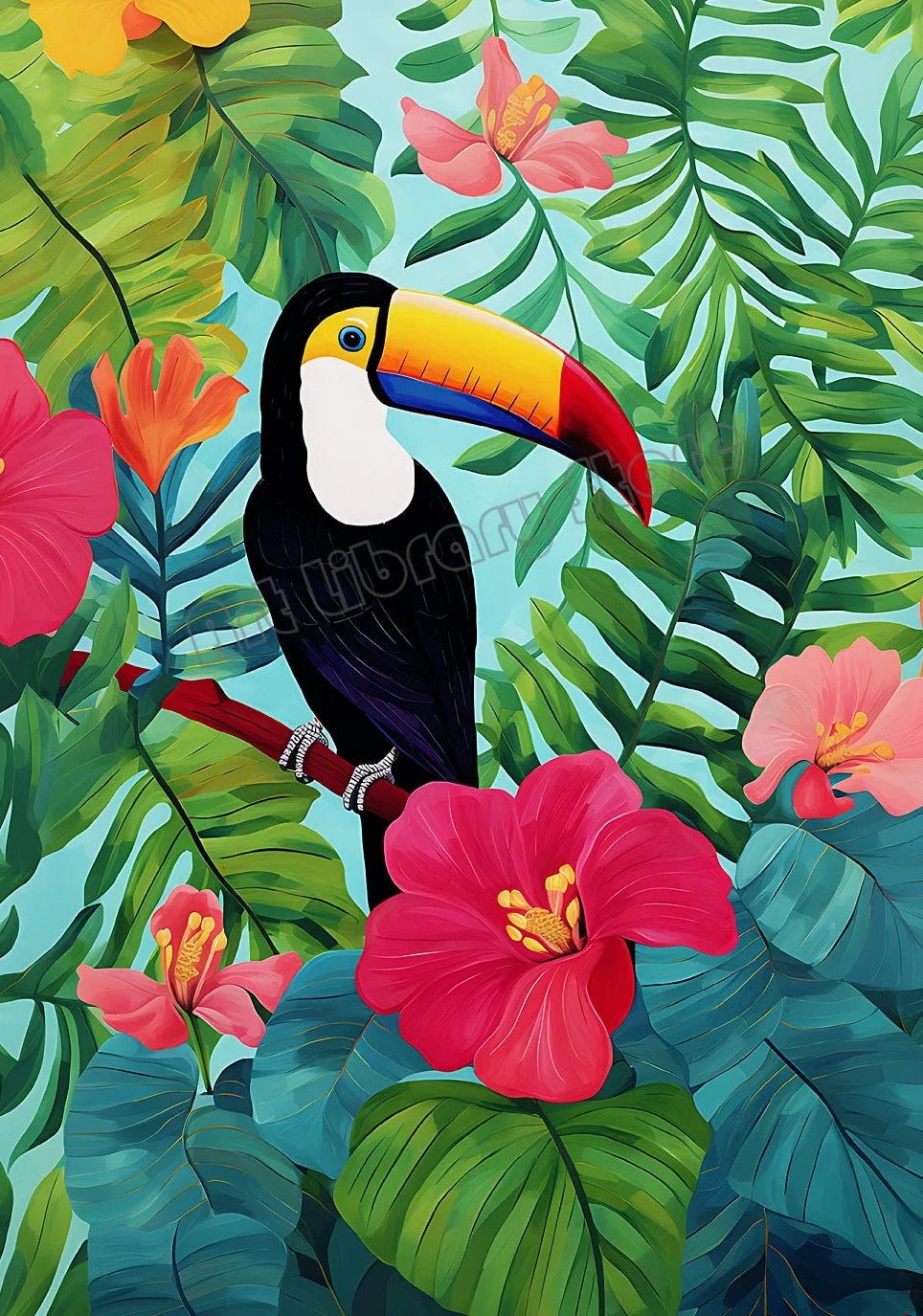 Poster Jungle Flashy-Déco Exotique