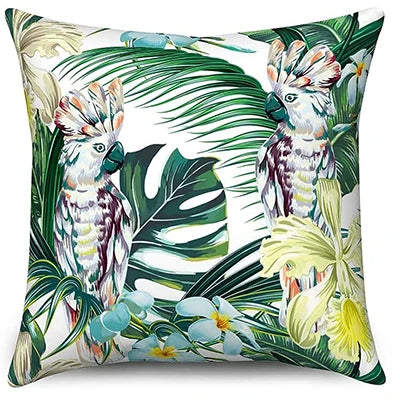 Coussin Tropical Cacatoès Déco-exotique.fr