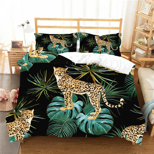 Housse de couette Jungle Guépard Déco-exotique.fr