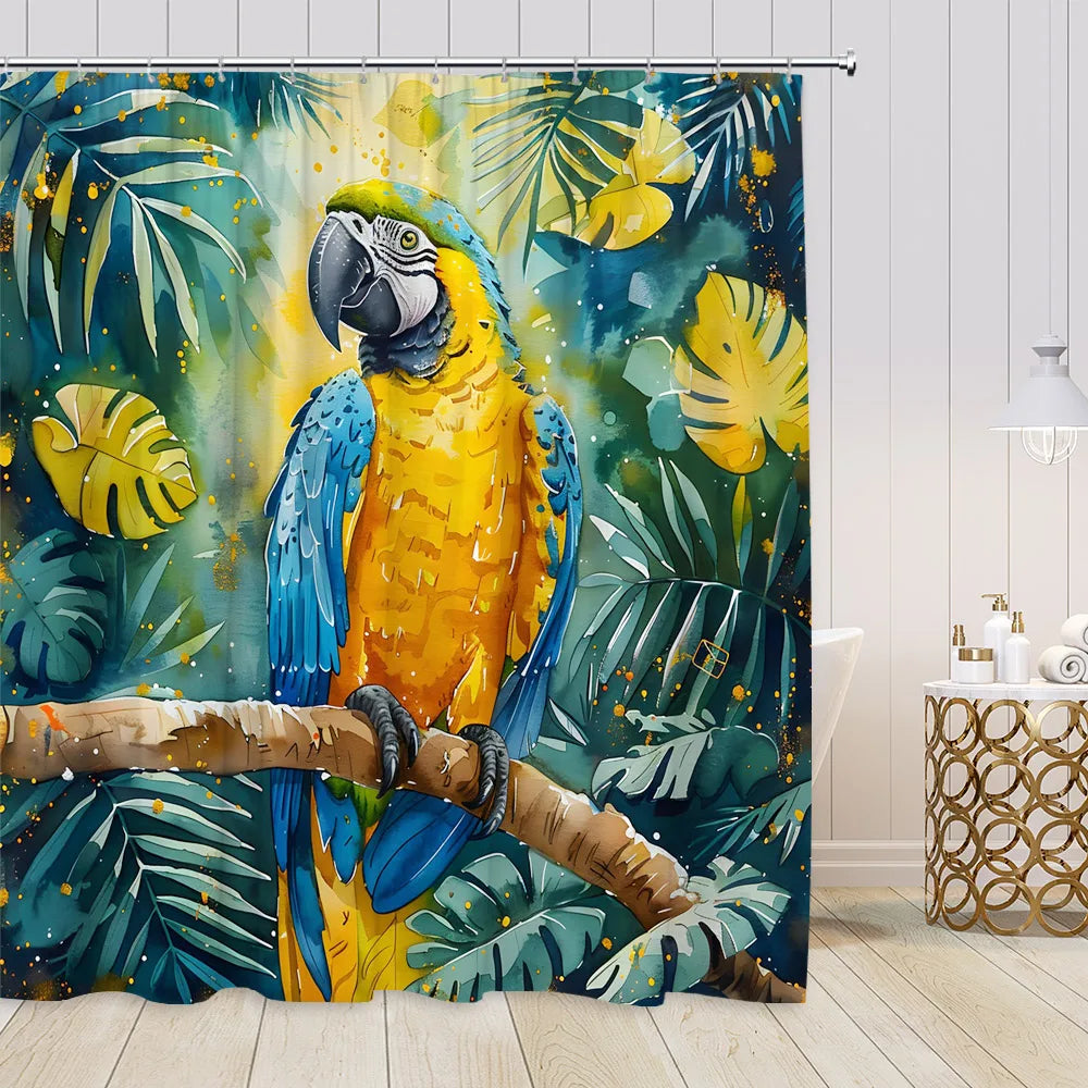 Rideau de douche Perroquet Ara