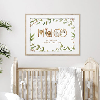 Affiche Naissance Jungle Déco-exotique.fr