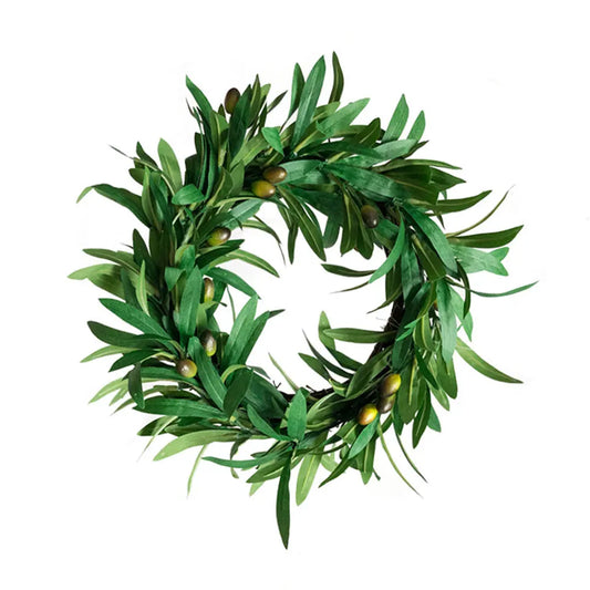 Couronne Branche Olivier- Déco Exotique